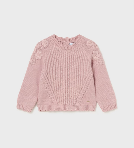 Baby Embroidered Flowers Sweater