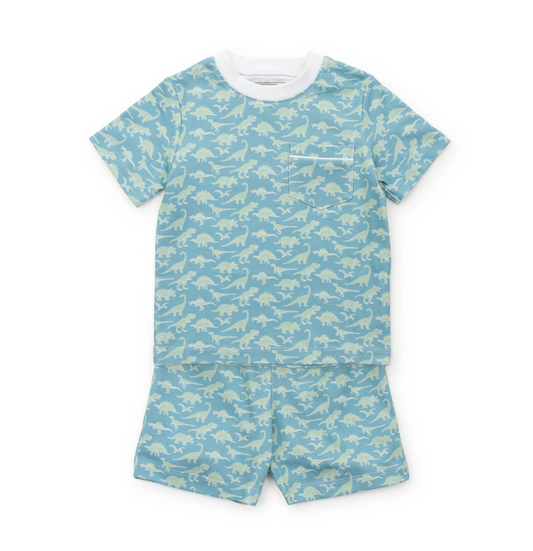 Lila and Hayes Charles Dinosaur Dig Short Set