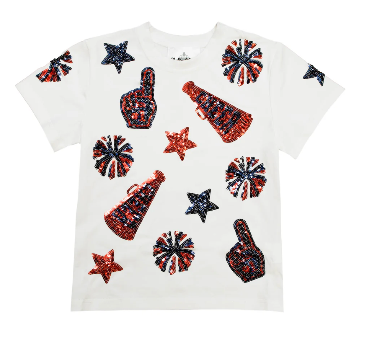 Belle Cher Navy and Red Cheer Shirt