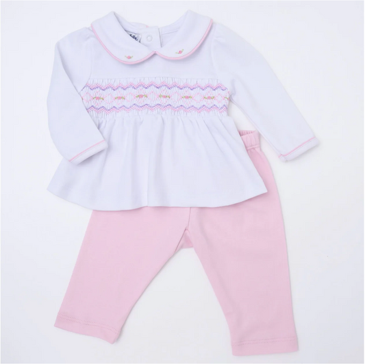 Magnolia Baby Hazel Smocked Collared 2 Piece Pant Set