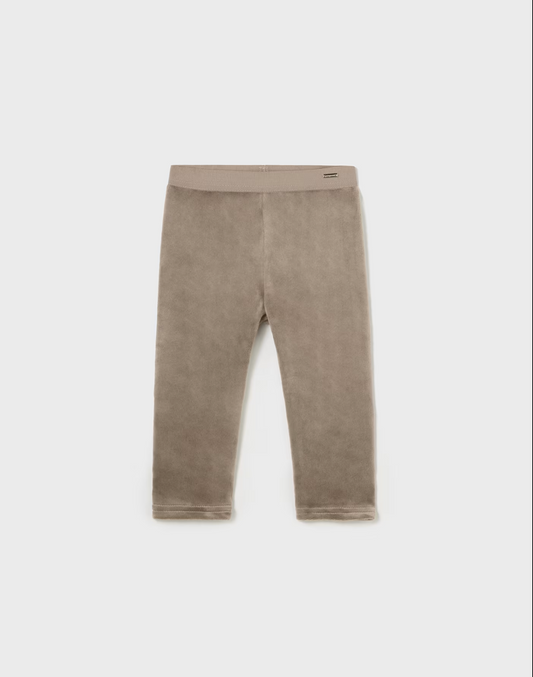 Mayoral Girls Velvet Leggings - Camel