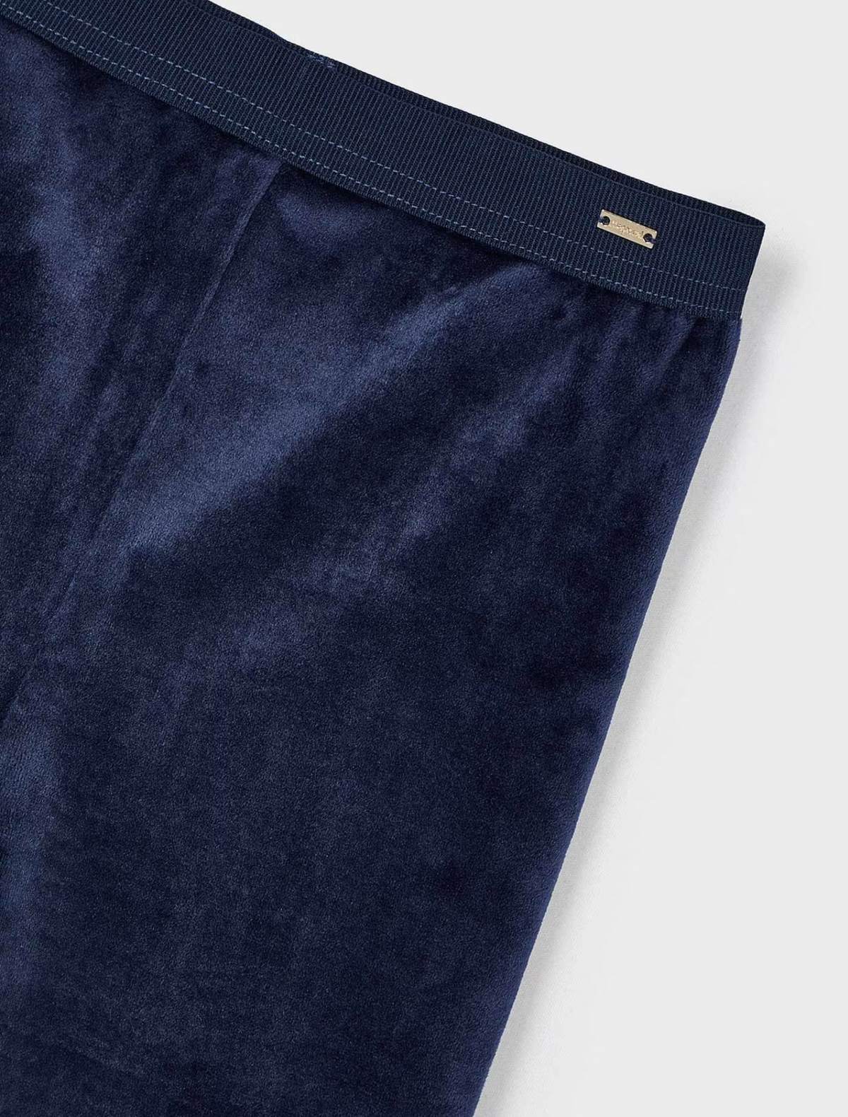 Mayoral Girls Velvet Leggings - Navy