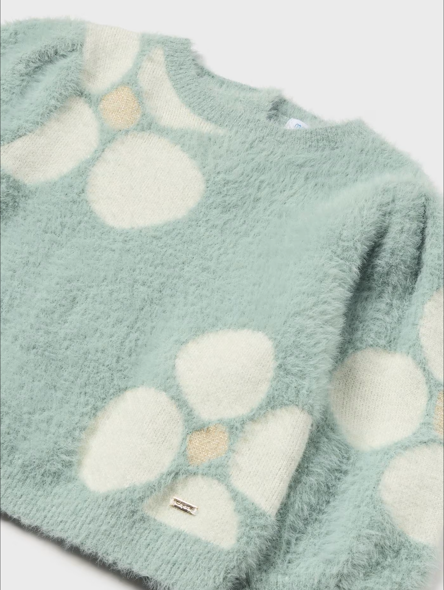 Mayoral Baby Girl Flower Jacquard Sweater