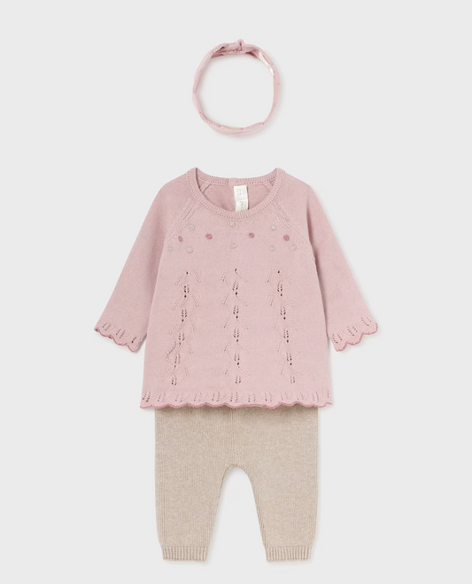 Rose and Oat 3 Piece Knit Set
