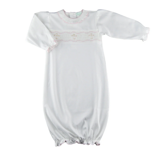 Little Threads Pink Cross Day Gown
