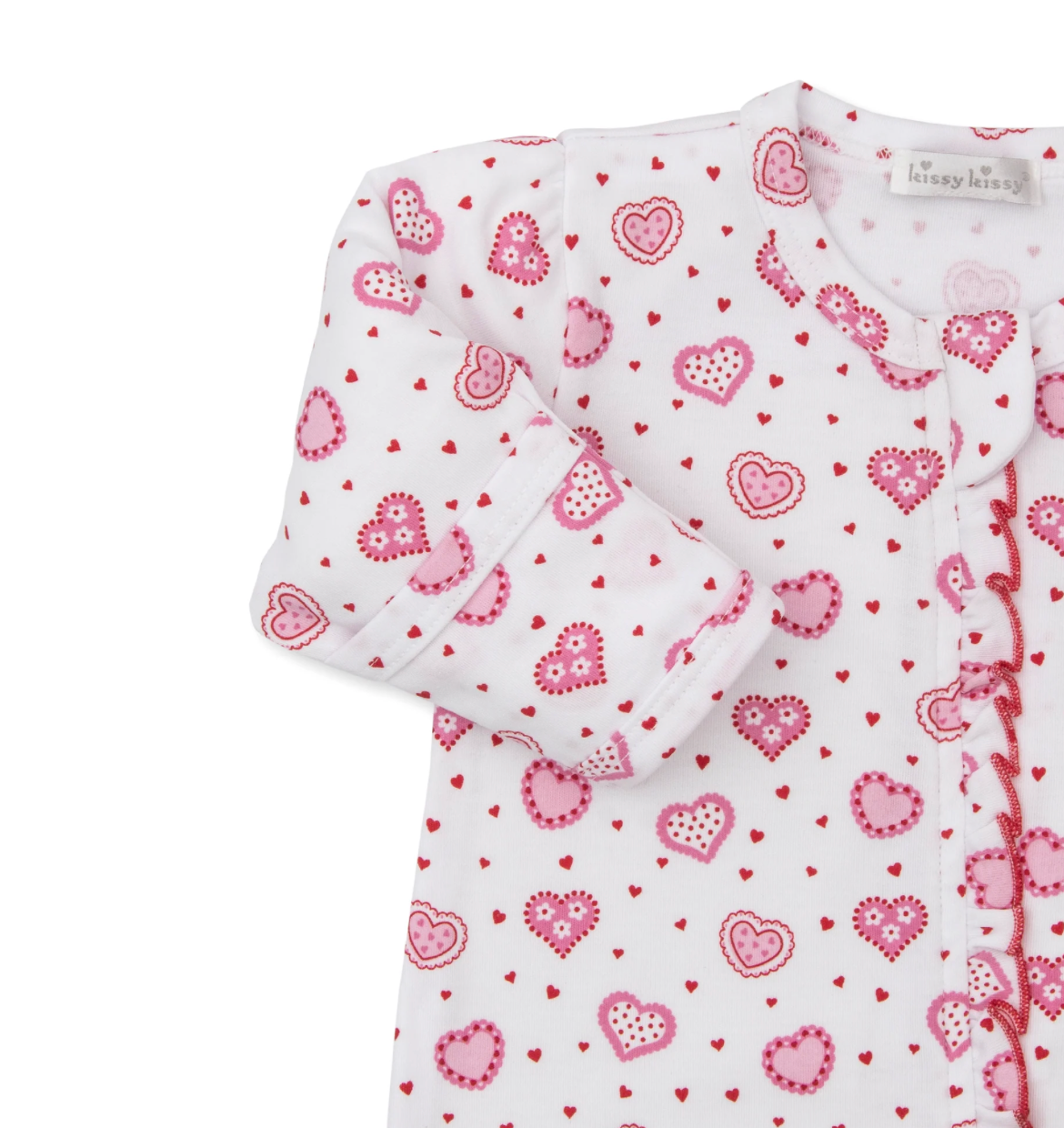Heartfelt Hearts Zip Footie