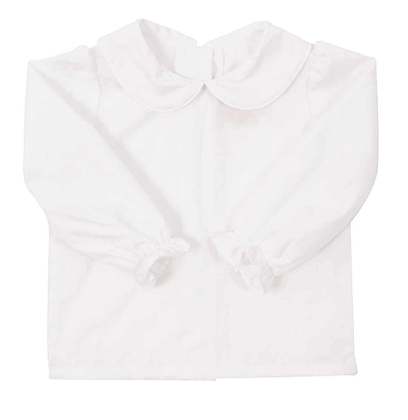 Maude's Peter Pan Collar Shirt & Onesie (Long Sleeve Woven) - Worth Avenue White