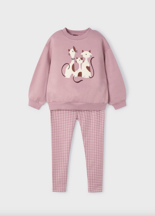 Rose Cat Leggings Set