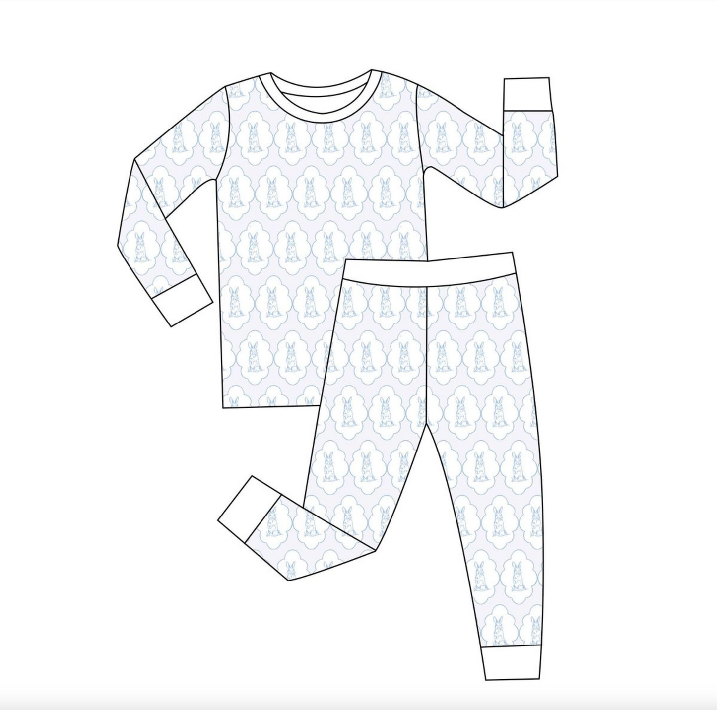 Uptown Baby Bunny 2-Piece Pajama Set