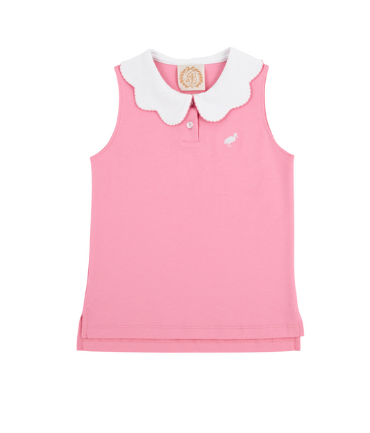 Paige's Playful Polo - Hamptons Hot Pink with Worth Avenue White