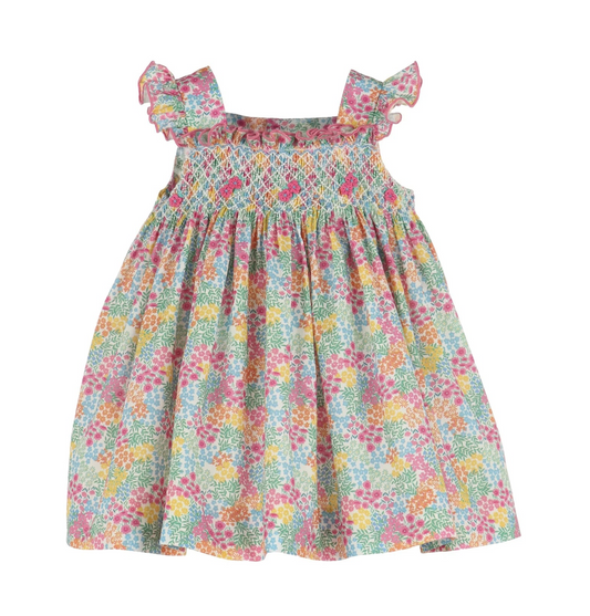 Floral Jamboree Smock Dress