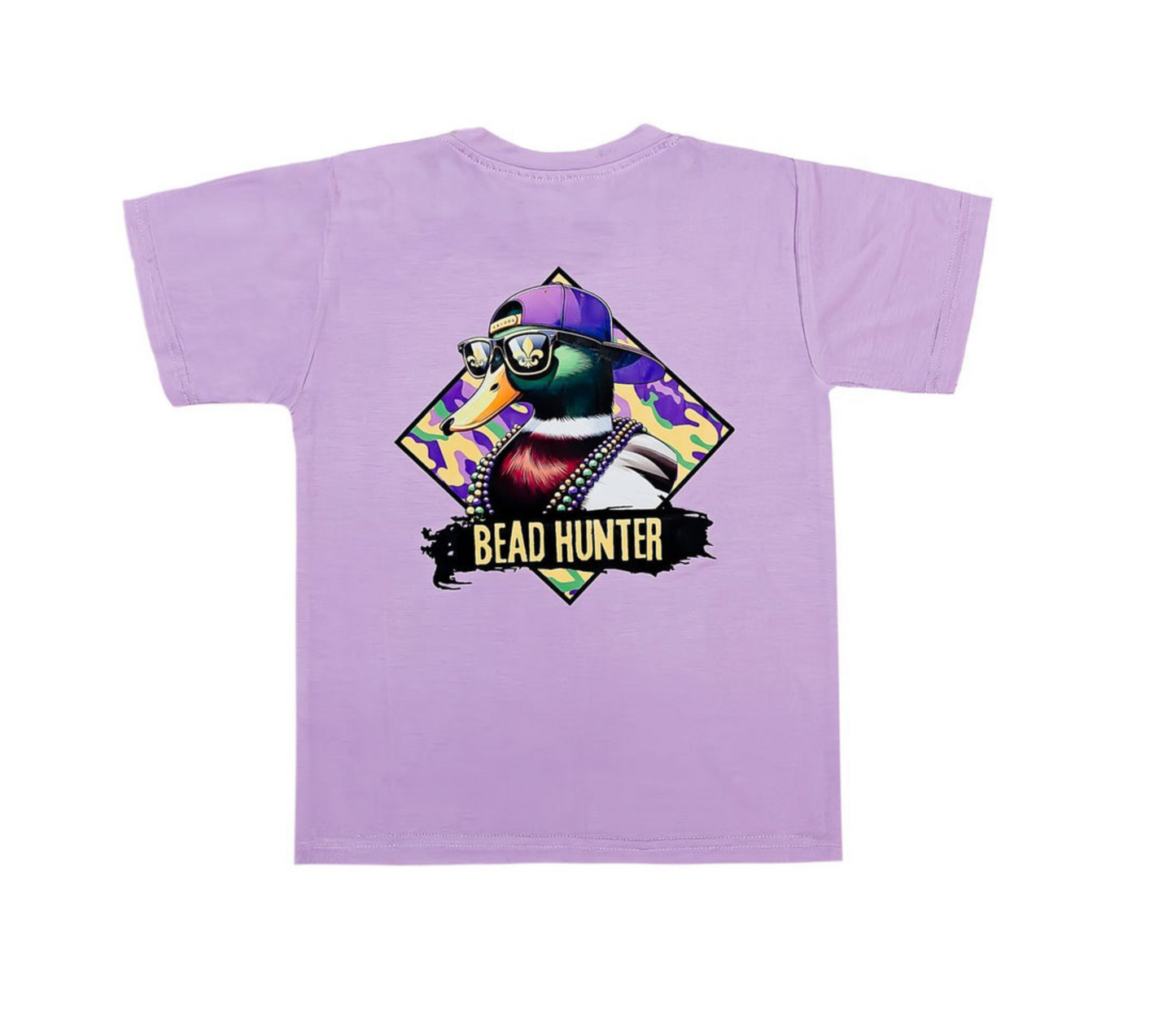 Purple Mardi Gras Bead Hunter Tee