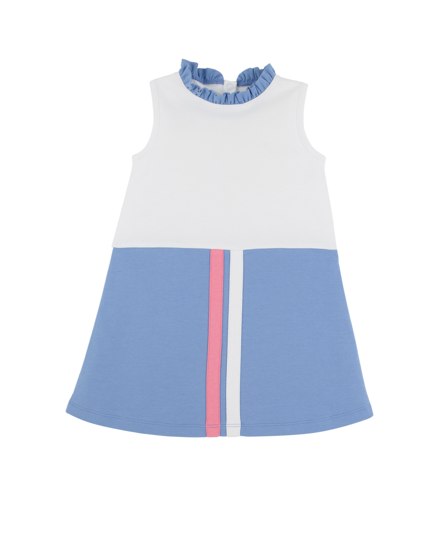 Lizzie's Luxe Leisure Dress - Worth Avenue White with Barbados Blue & Hamptons Hot Pink