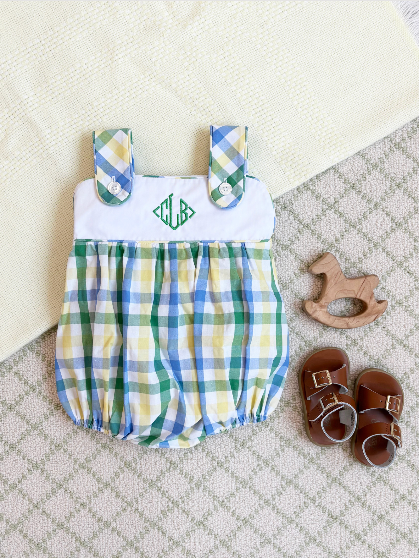 Bingham Bubble - Polo Field Plaid with Worth Avenue White