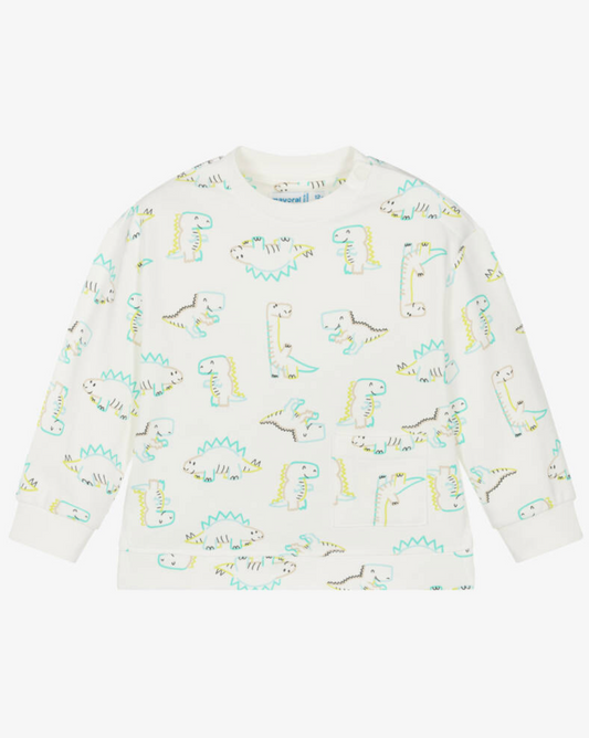 Mayoral Boys Printed Pullover - Dinosaurs