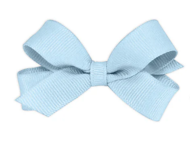 Tiny Organza & Grosgrain Overlay Hair Bow - Multiple Color Options