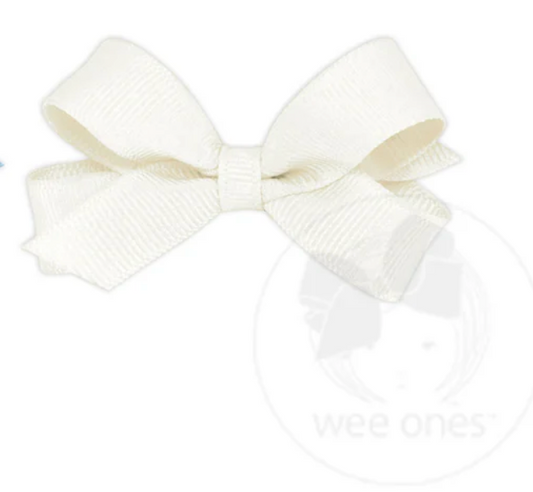 Tiny Organza & Grosgrain Overlay Hair Bow - Multiple Color Options