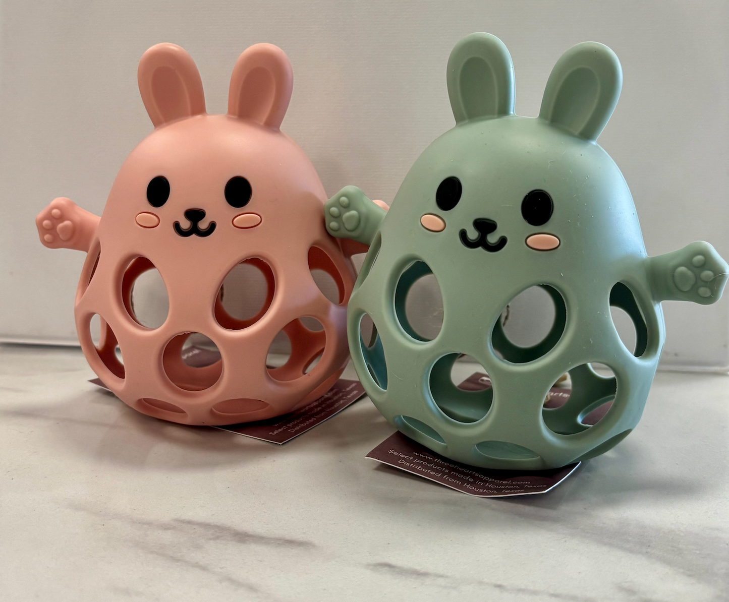 Silicone Funny Bunny Teether - Multiple Color Options