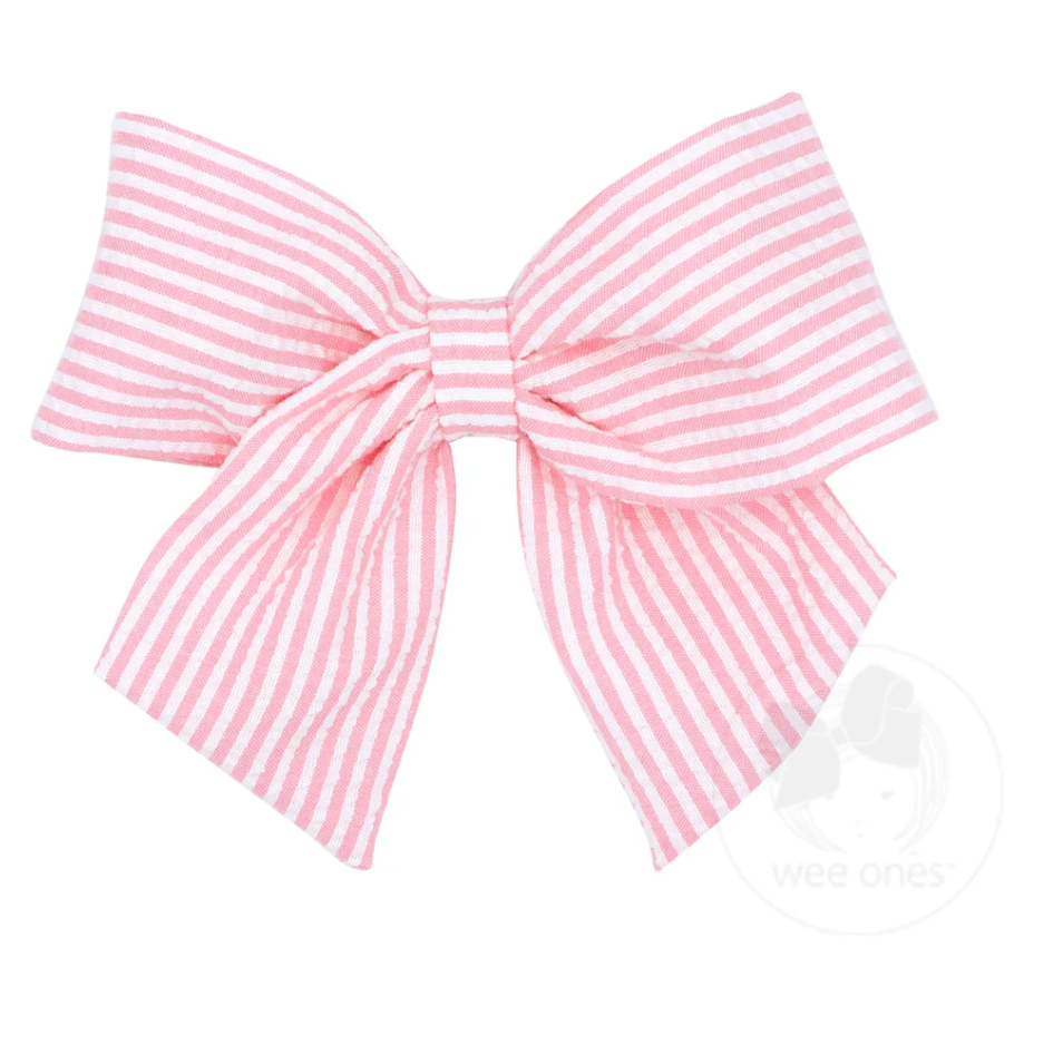 King Seersucker Bowtie with Tails - Multiple Color Options