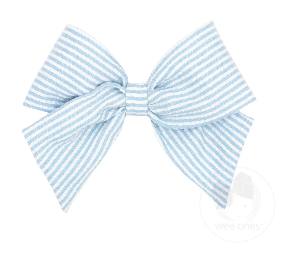 King Seersucker Bowtie with Tails - Multiple Color Options