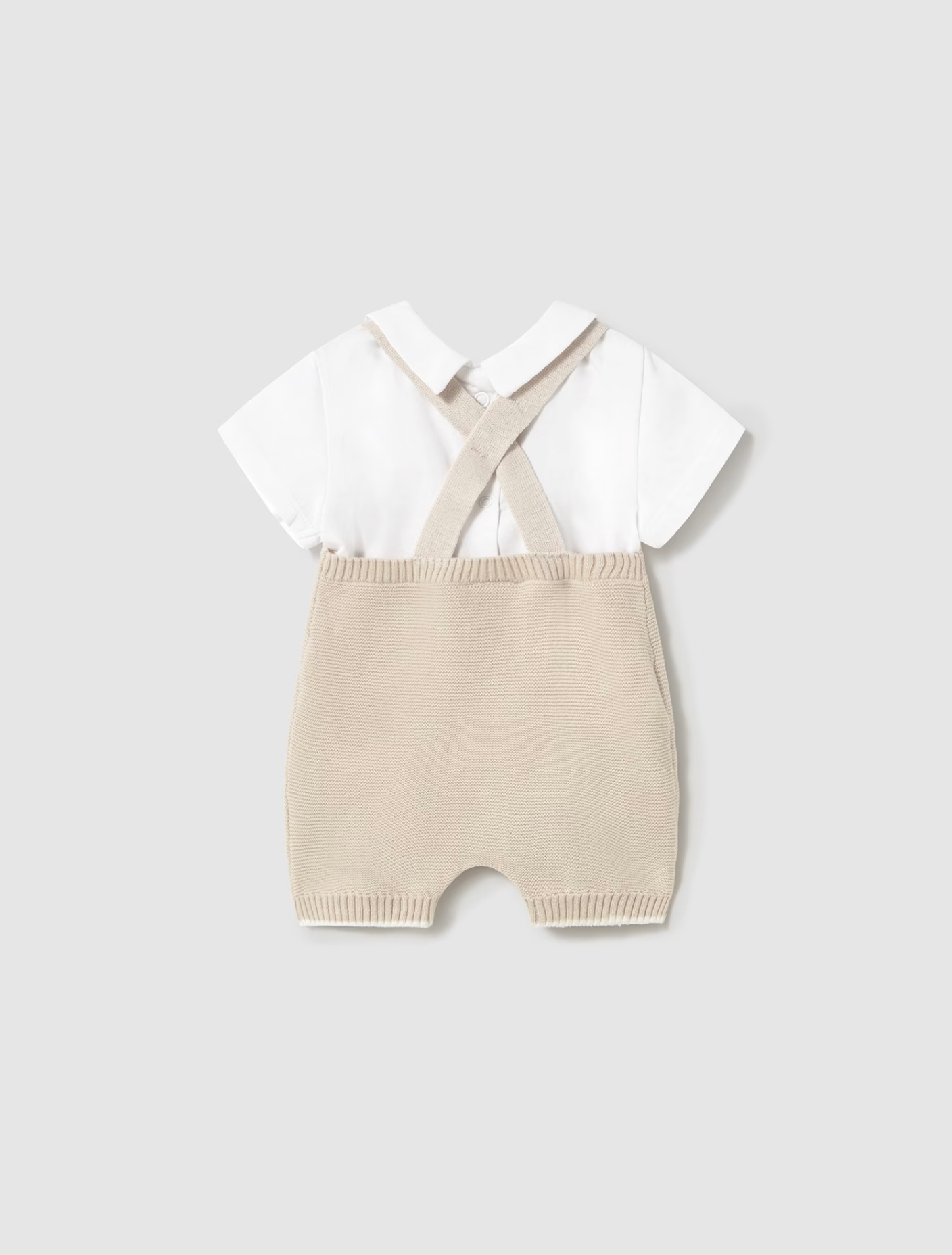 Newborn Knit Dungaree Set with T-Shirt