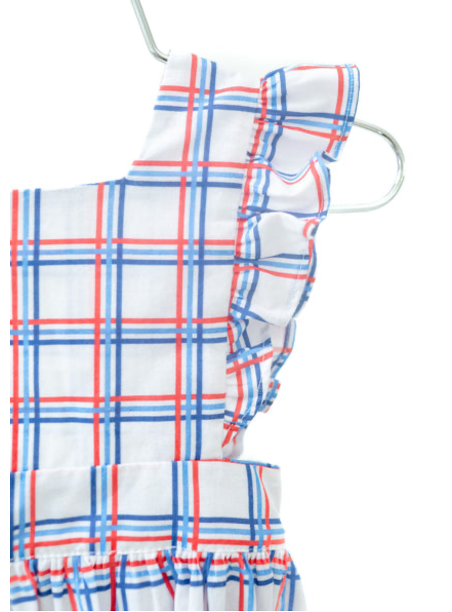 American Plaid Pinafore Dress