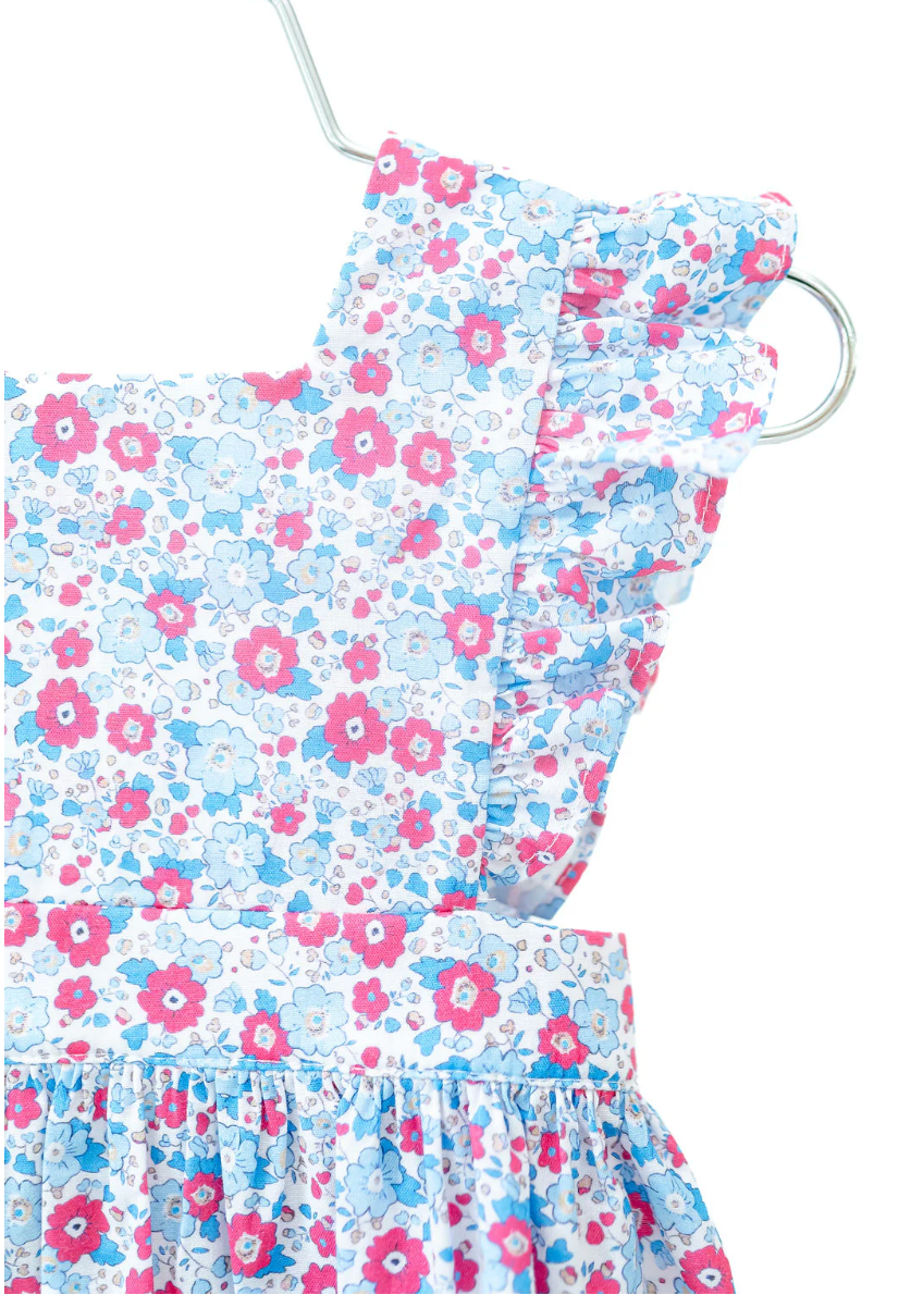 Periwinkle Poppy Floral Pinafore Dress