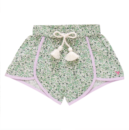 Pink Chicken Green Mini Ditsy Girls Millie Short