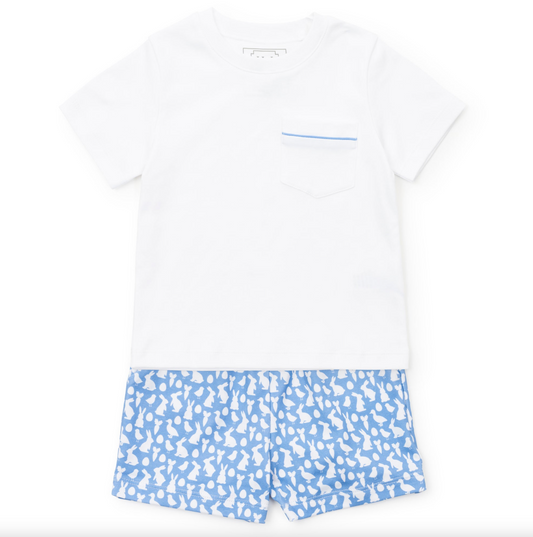 Walker Boys Short Set - Easter Time Blue