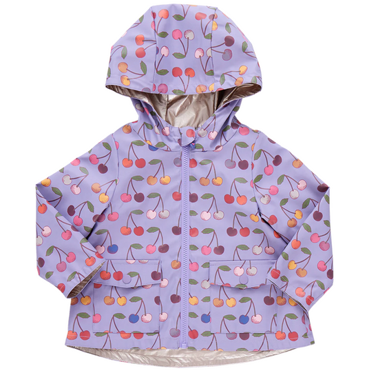 Pink Chicken Girls Rafa Rain Coat - Lavender Cherry