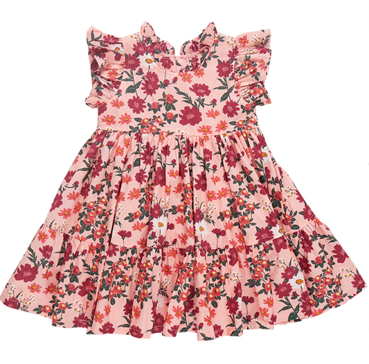 Pink Chicken Girls Jennifer Dress - Pink Daisy Floral