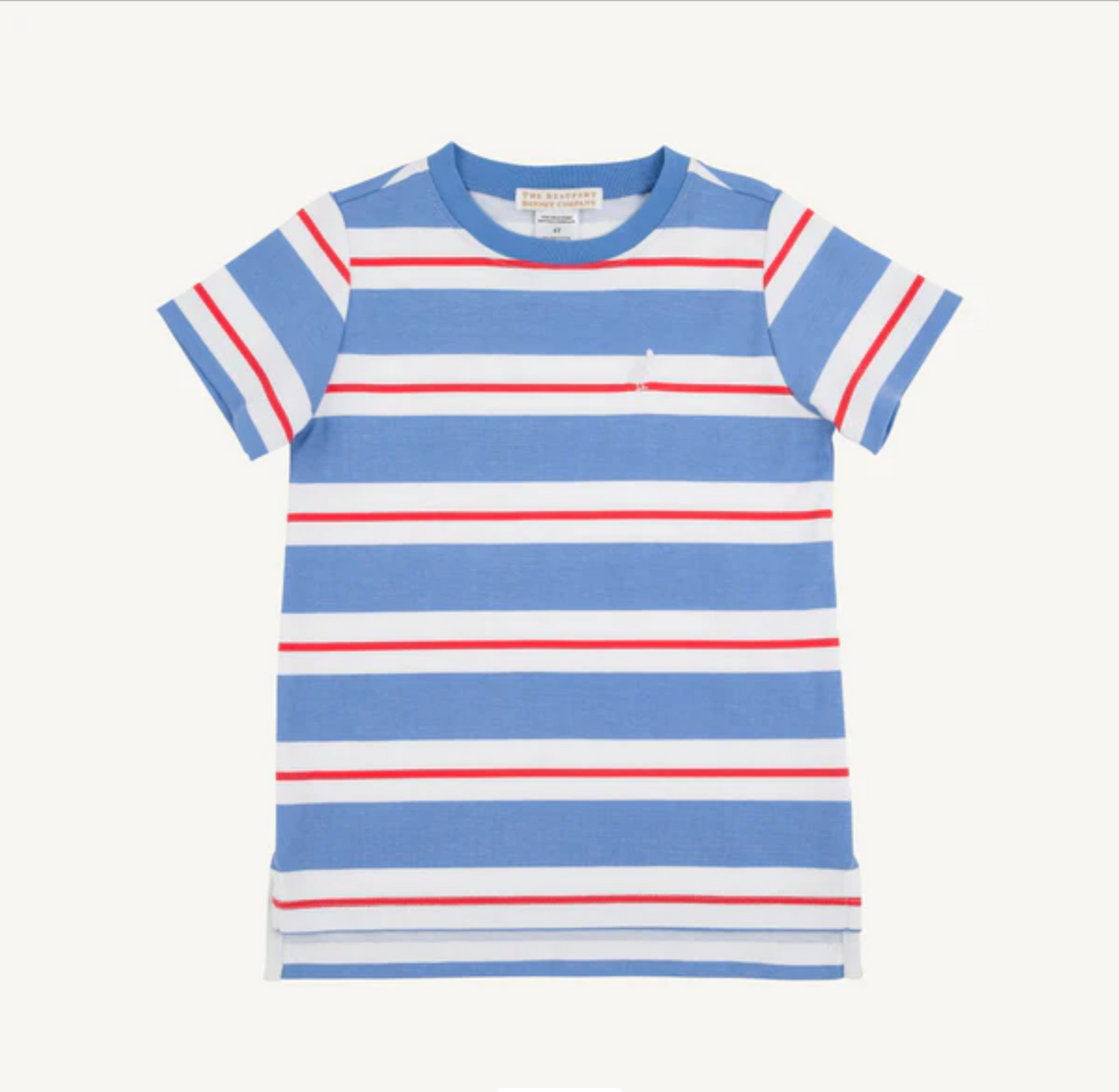 Carter Crewneck - Barbados Blue, Richmond Red, & Worth Avenue White Stripe