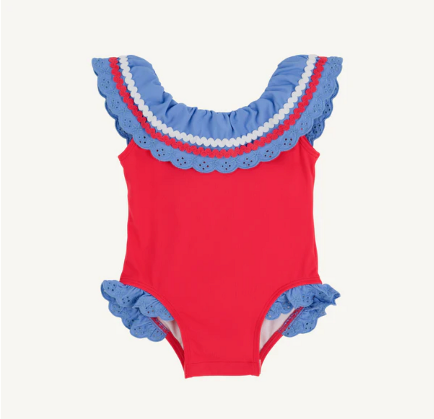 Sandy Lane Swimsuit - Richmond Red with Barbados Blue