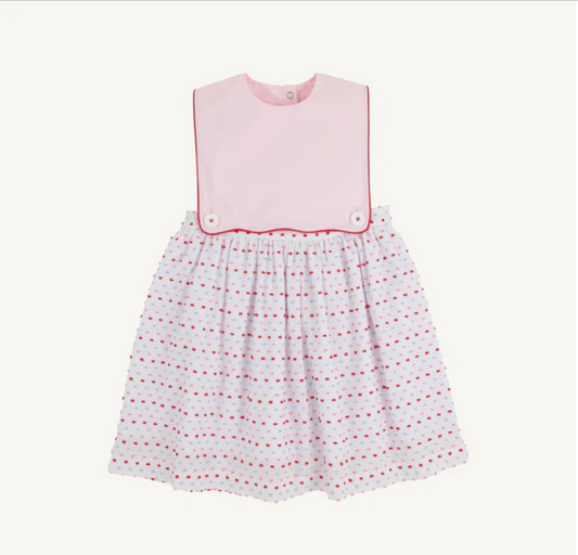 Brady Button-In - Dogwood Dot with Palm Beach Pink