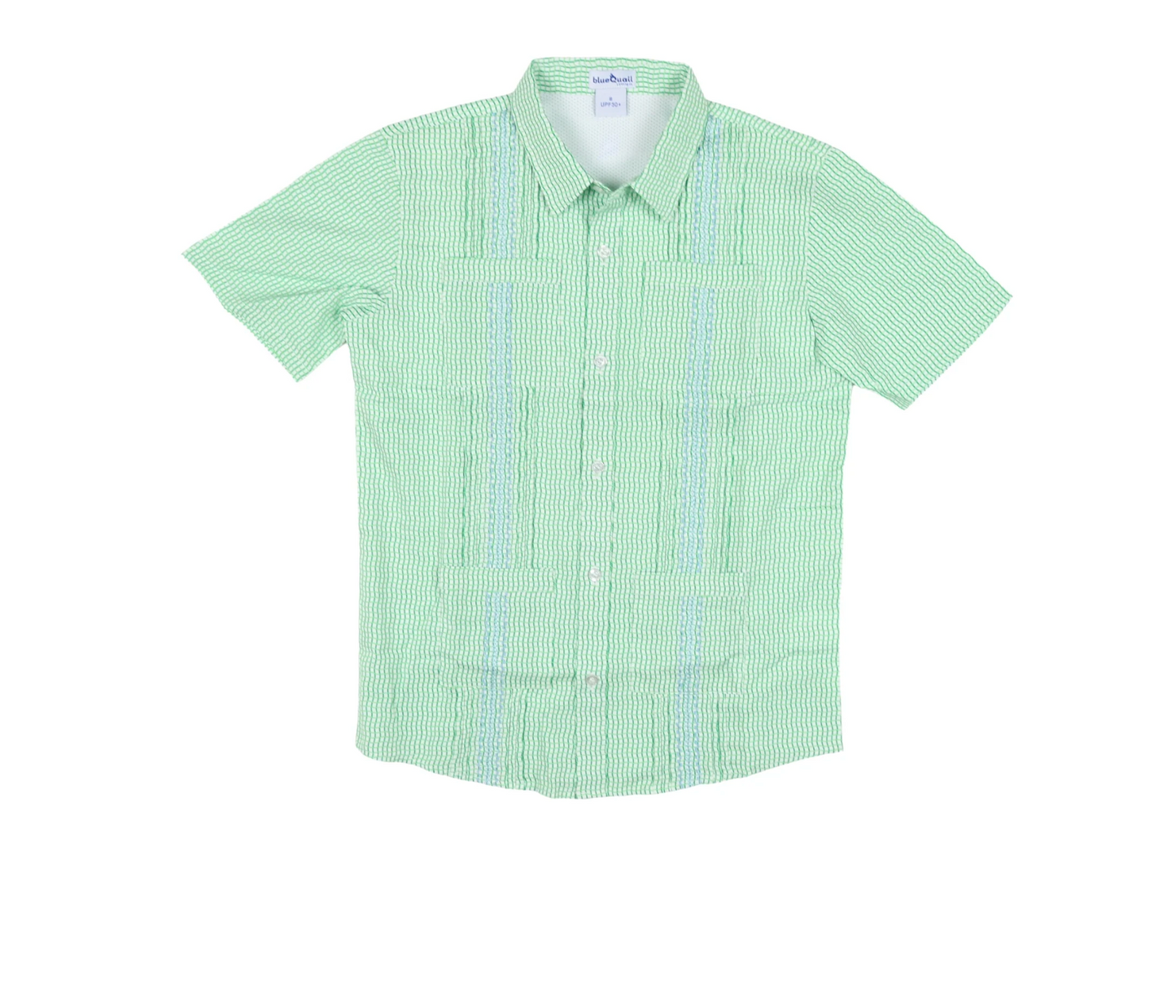 Jade Apple Wave Check Short Sleeve Shirt
