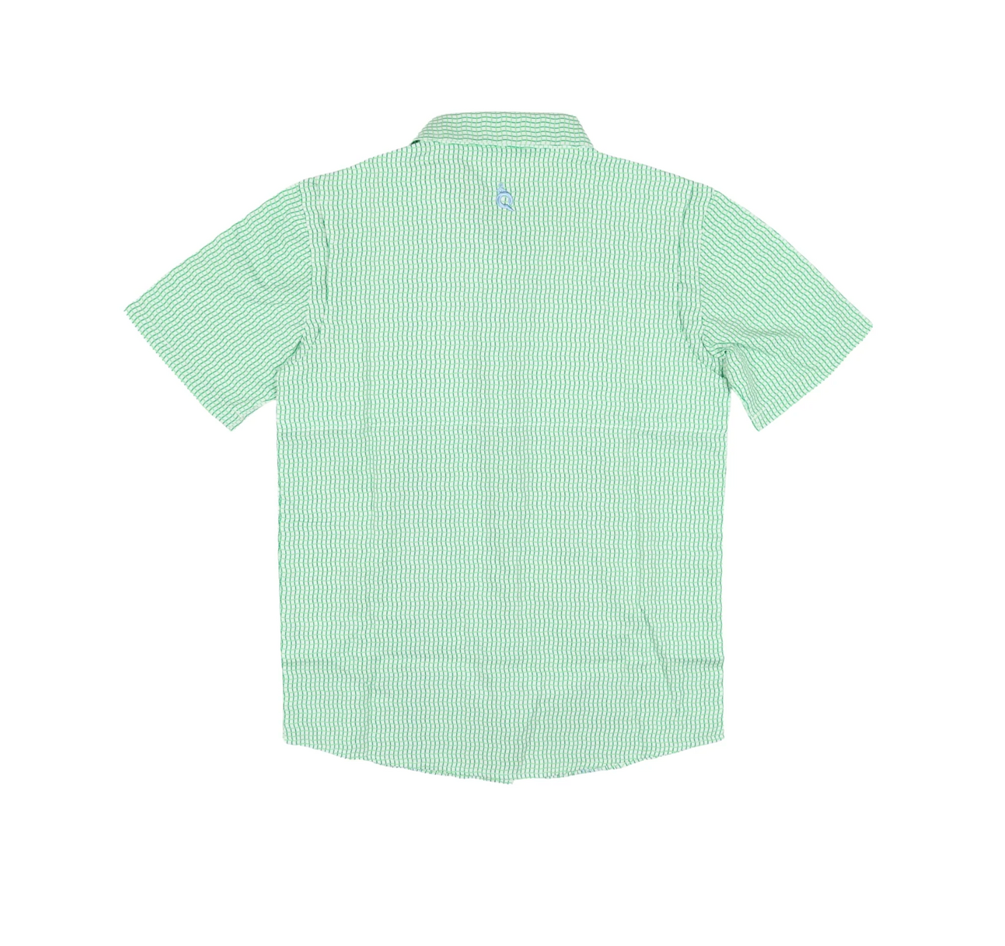 Jade Apple Wave Check Short Sleeve Shirt