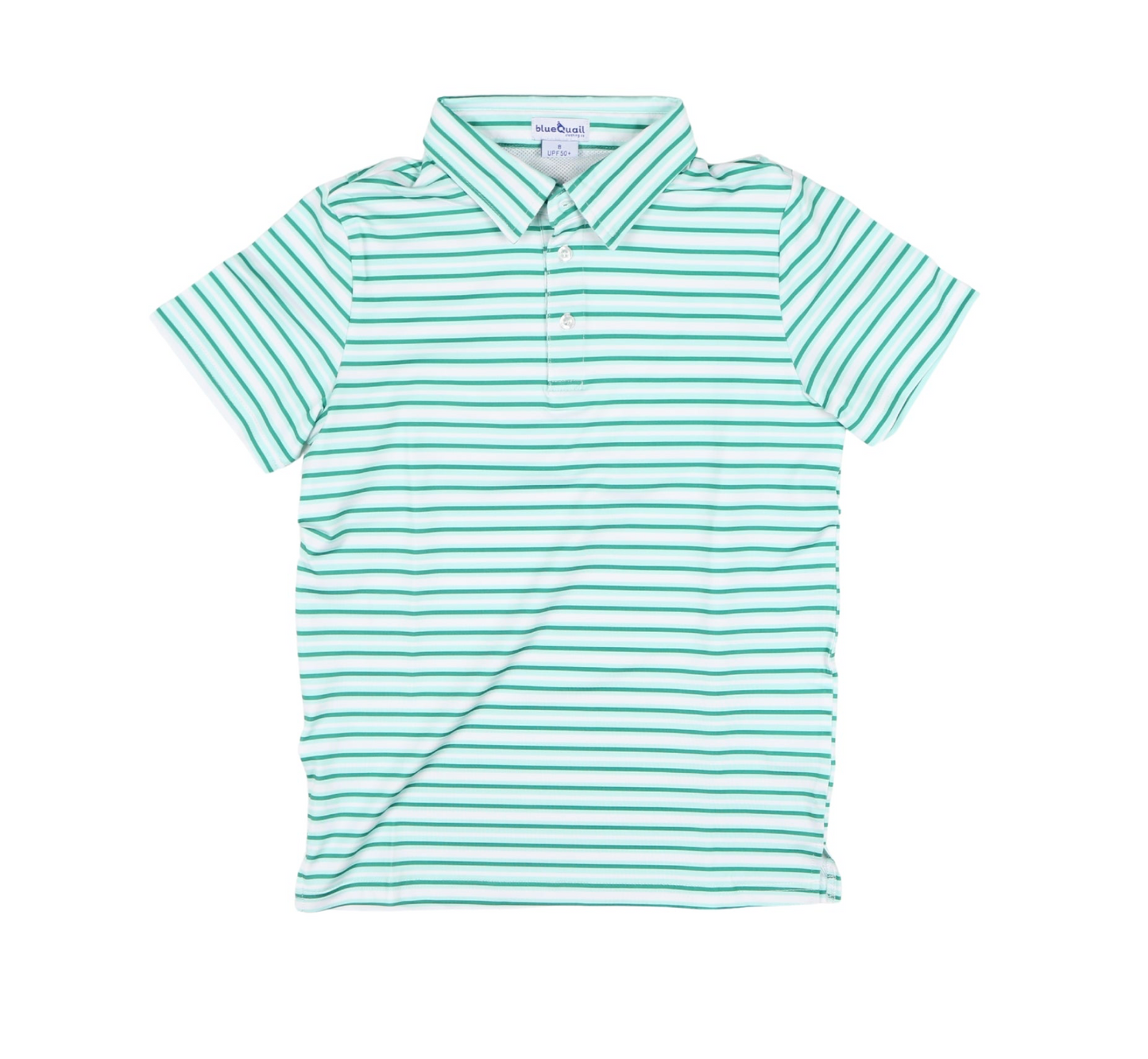 Emerald Stripe Polo Short Sleeve Shirt