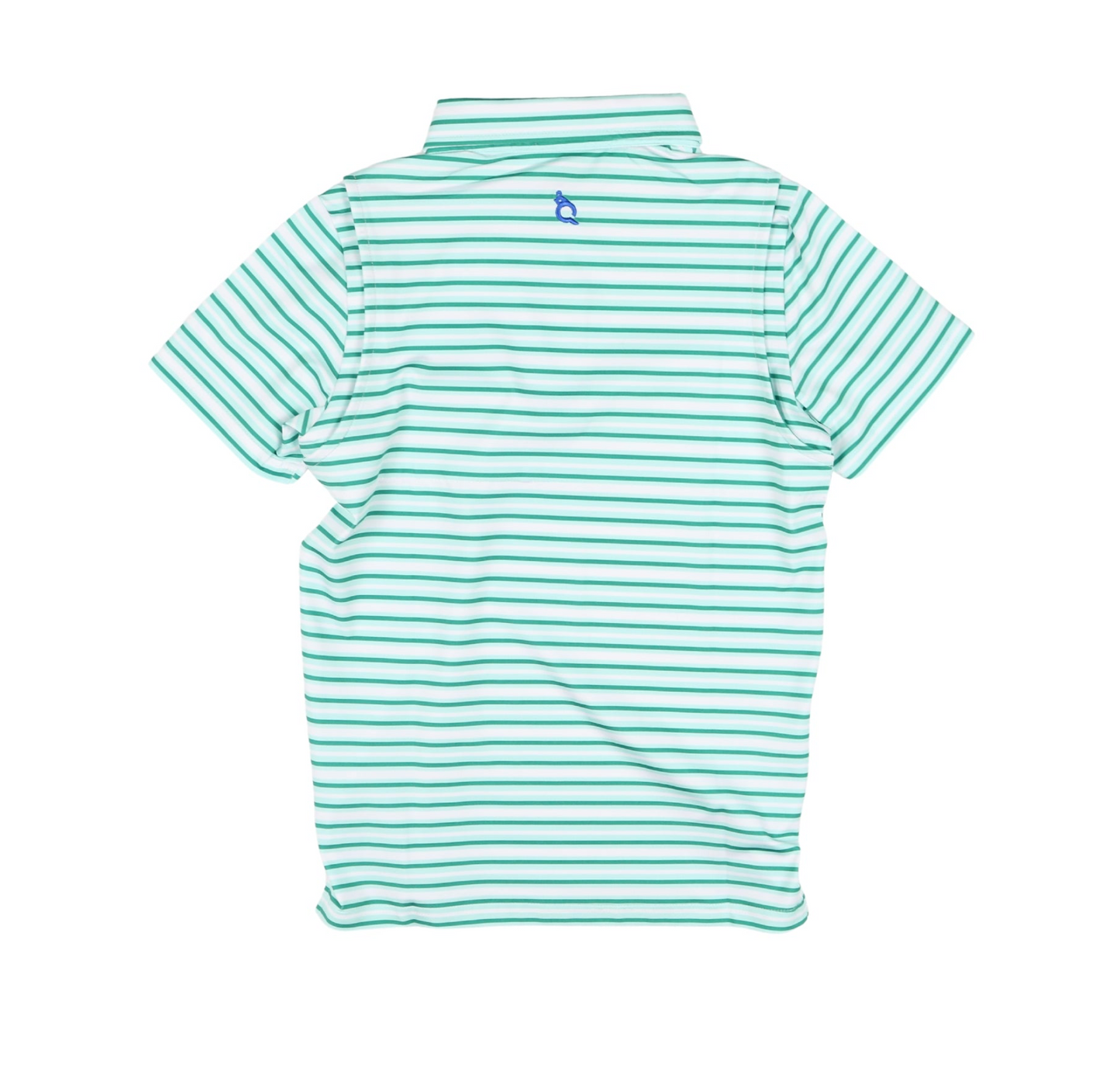 Emerald Stripe Polo Short Sleeve Shirt