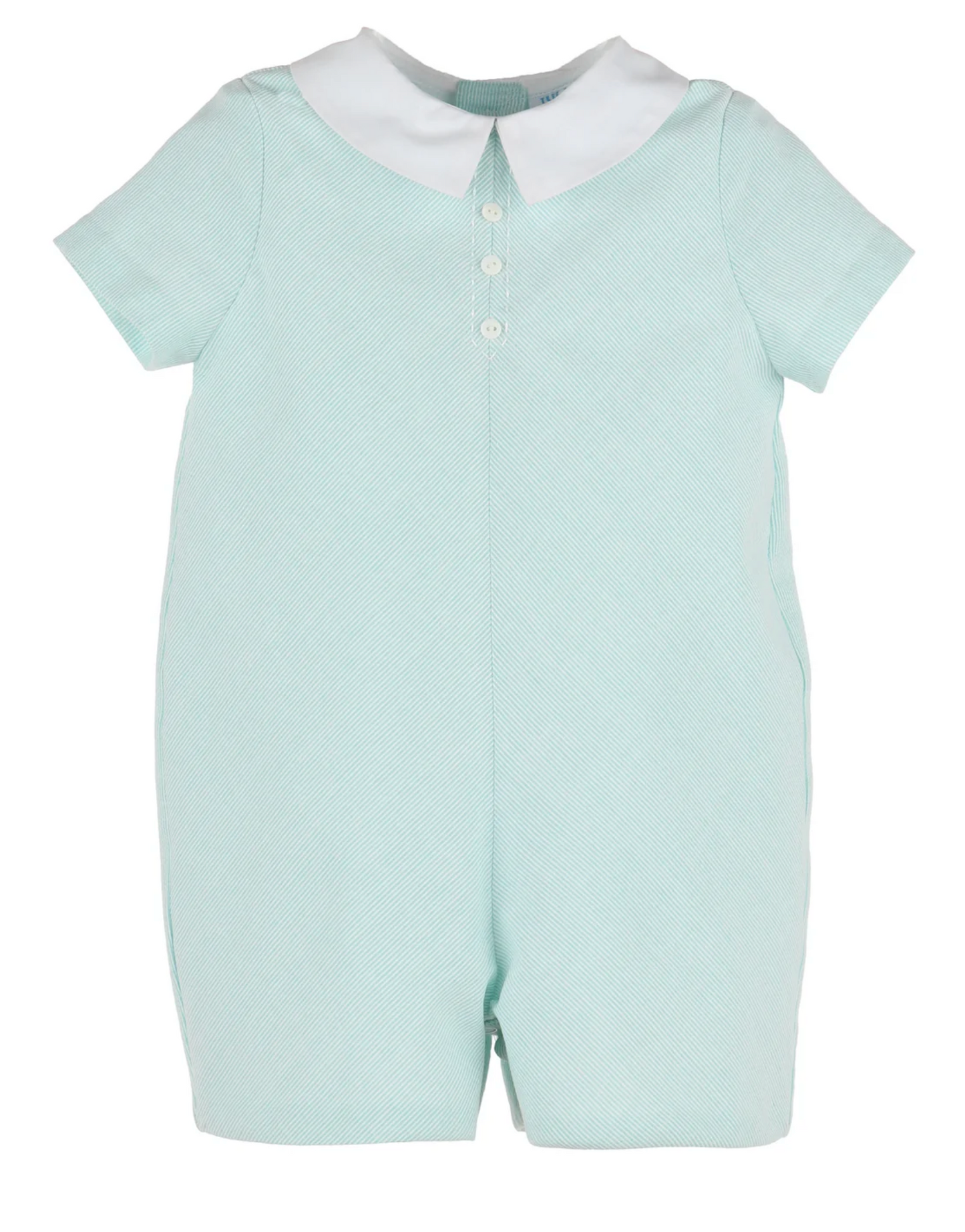 Luli & Me Pinstripes Boy Bubble - Aqua
