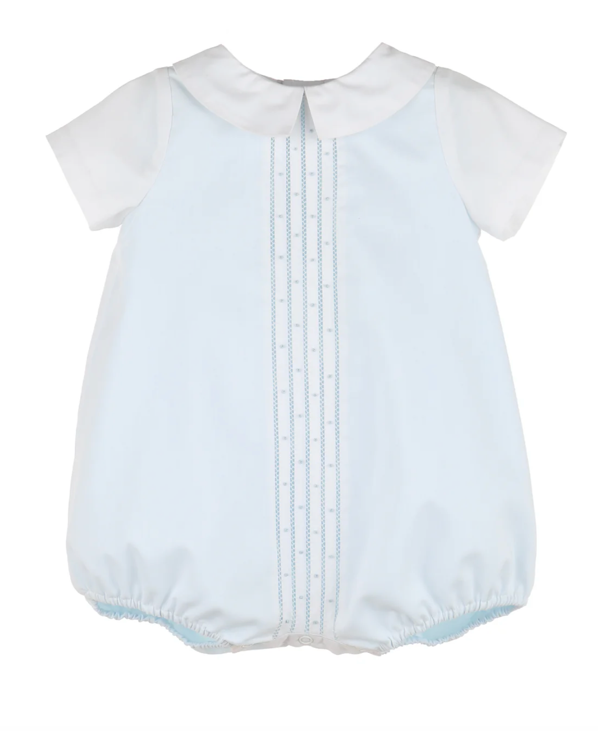 Luli & Me Embroidered Randall Bubble - Blue