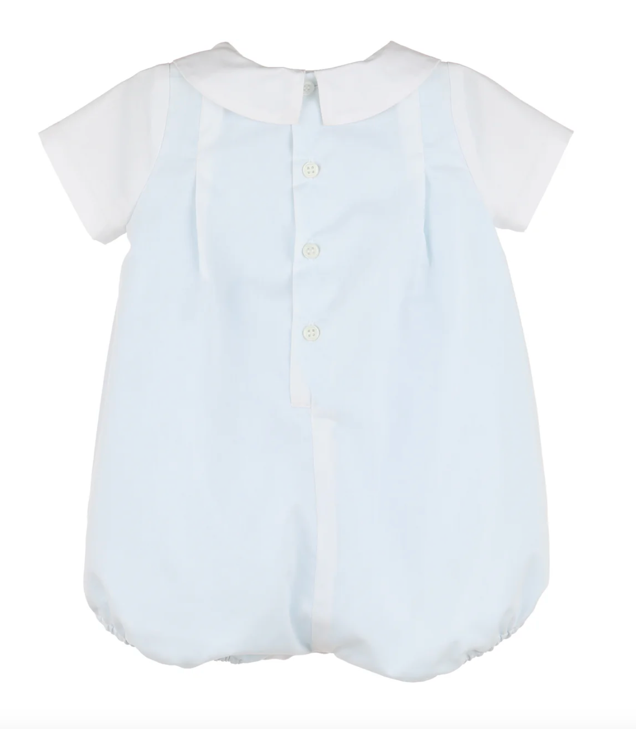 Luli & Me Embroidered Randall Bubble - Blue