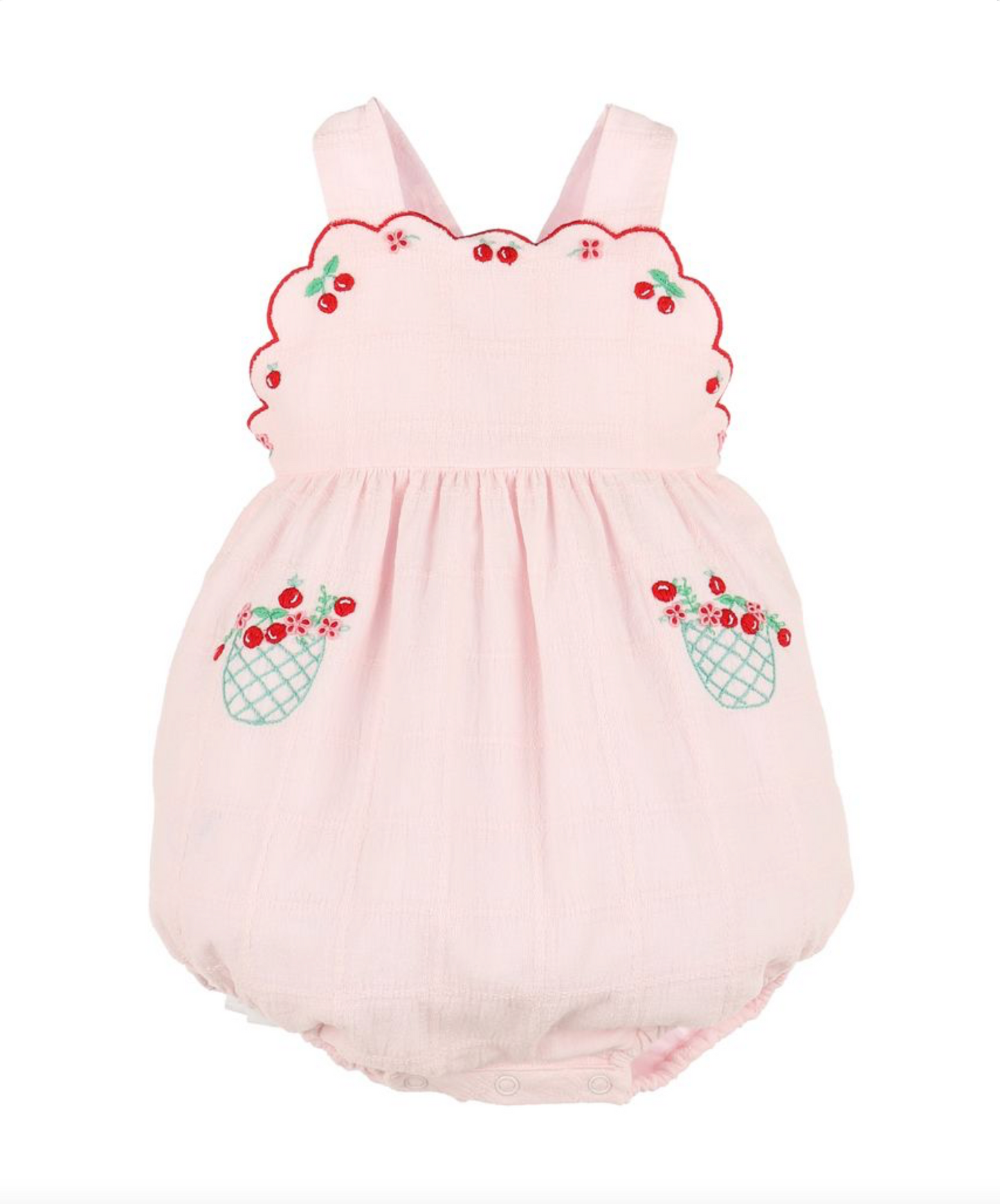 Summer Berries Sunsuit Bubble - Pink