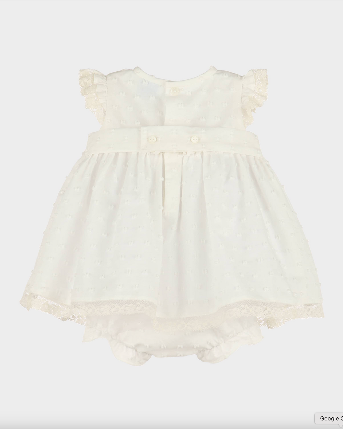 Girl's Swiss Dot Floral Smocked Dress
