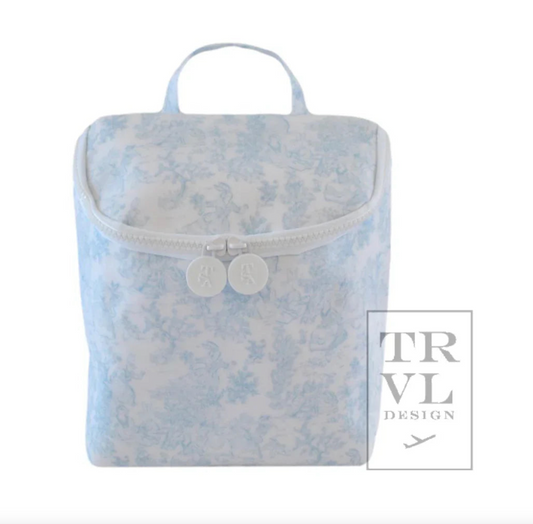 TRVL Lunch Bag - Bunny Toile Blue - Take Away