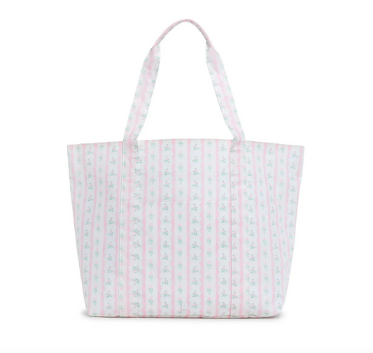 TRVL Tote Bag - Ribbon Floral Pink - Jumbo Tote