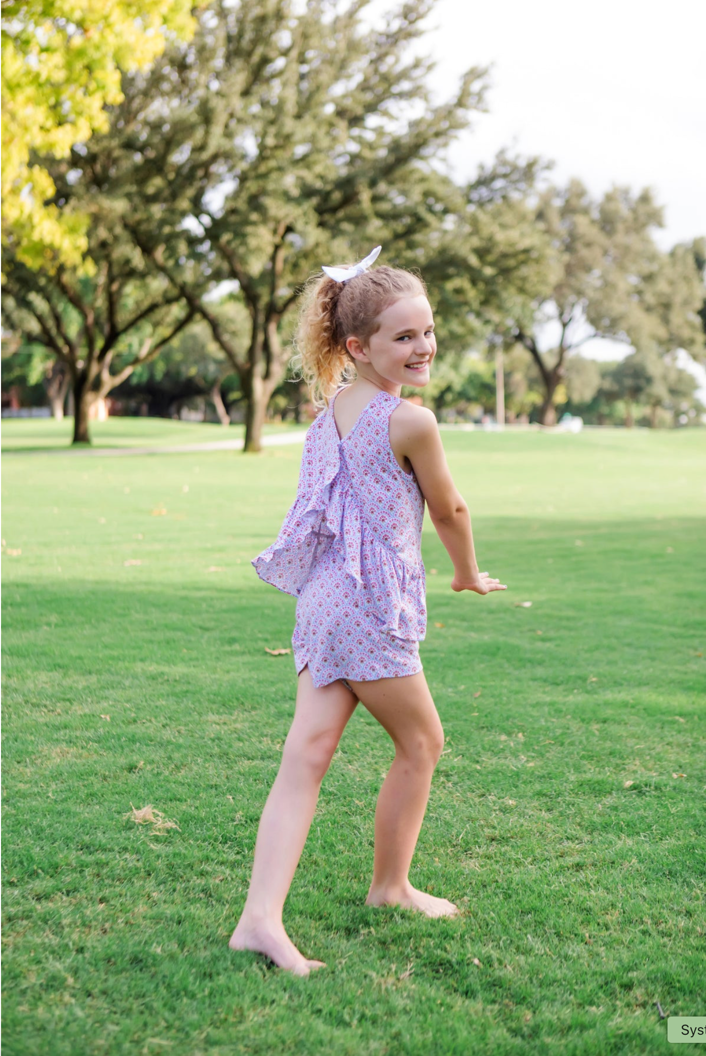 Poppy Sleeveless Short Set - Bunting Floral