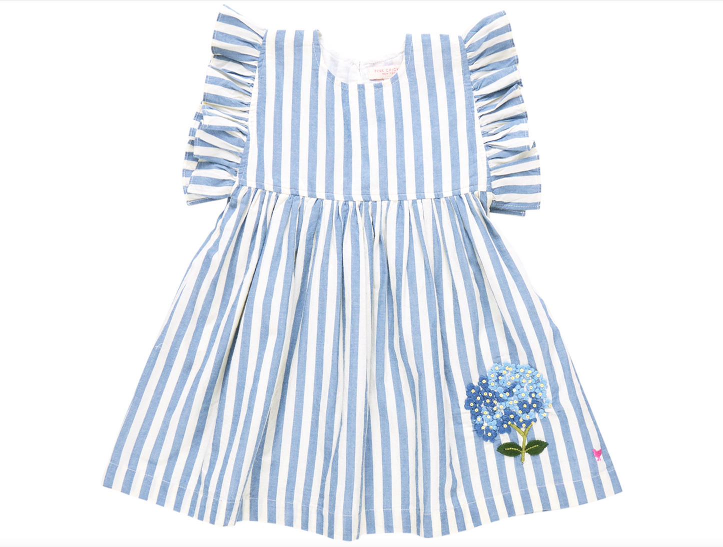 Girls Sarita Dress - Blue Stripe