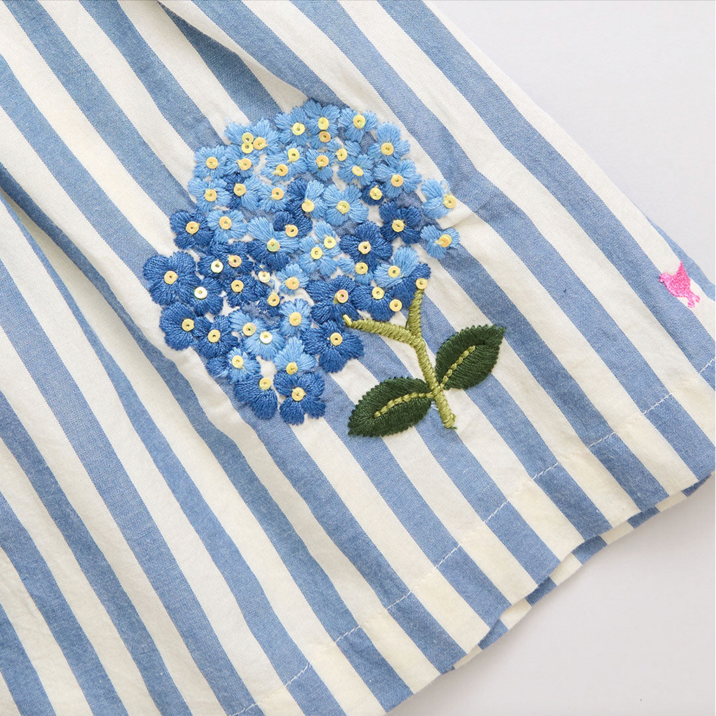 Girls Sarita Dress - Blue Stripe