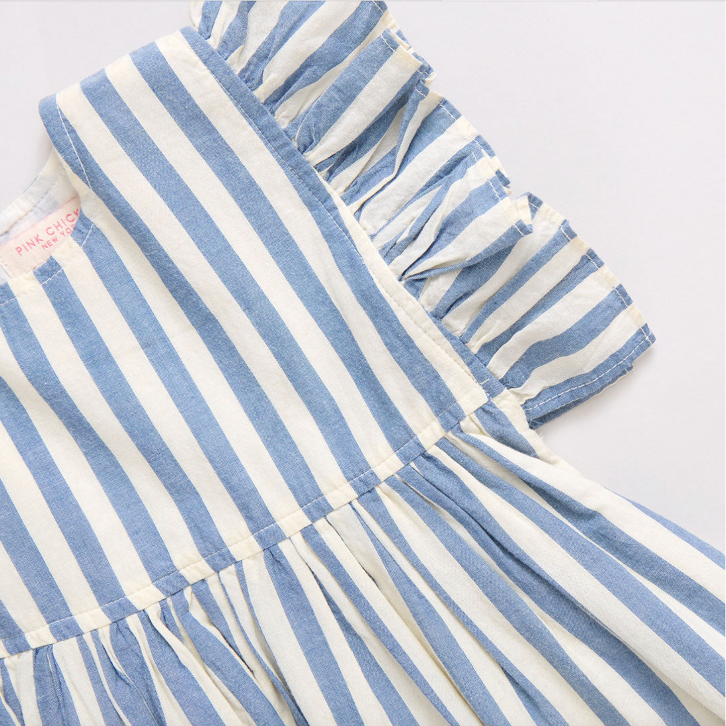 Girls Sarita Dress - Blue Stripe
