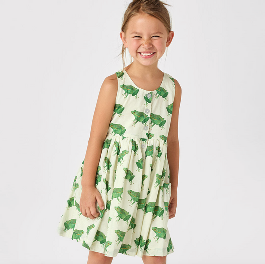 Girls Laura Dress - Frogs